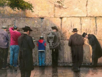 Paisajes Painting - El Muro de las Lamentaciones Jerusalén TK paisaje urbano